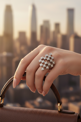 Cube Blocks Silver Ring