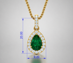 Emerald Pear Shape Pendant