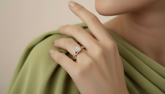 Round Diamond Double Halo Split Shank Engagement Ring