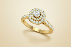 Elegant Diamond Halo Engagement Ring