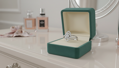 Sparkling Diamond Teardrop Cluster Ring