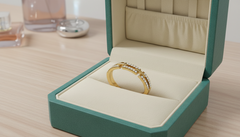 Modern Gold Linked Diamond Band Ring