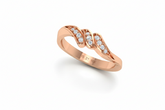 Sparkling Whisper Curve Diamond Ring