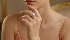 Sparkling Snowflake Diamond Ring