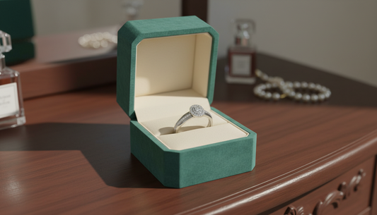 Elegant Radiant Flower Gold Diamond Ring