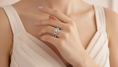 Contemporary Geometric Bloom Diamond Ring