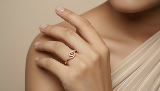 Twisted Lab Diamond Bypass Ring