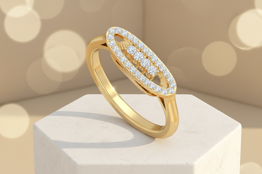 Modern Portal Cluster Diamond Ring