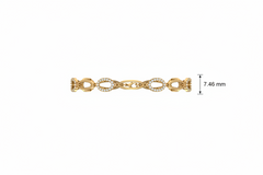 Oval and Circular Diamond Link Bracelet