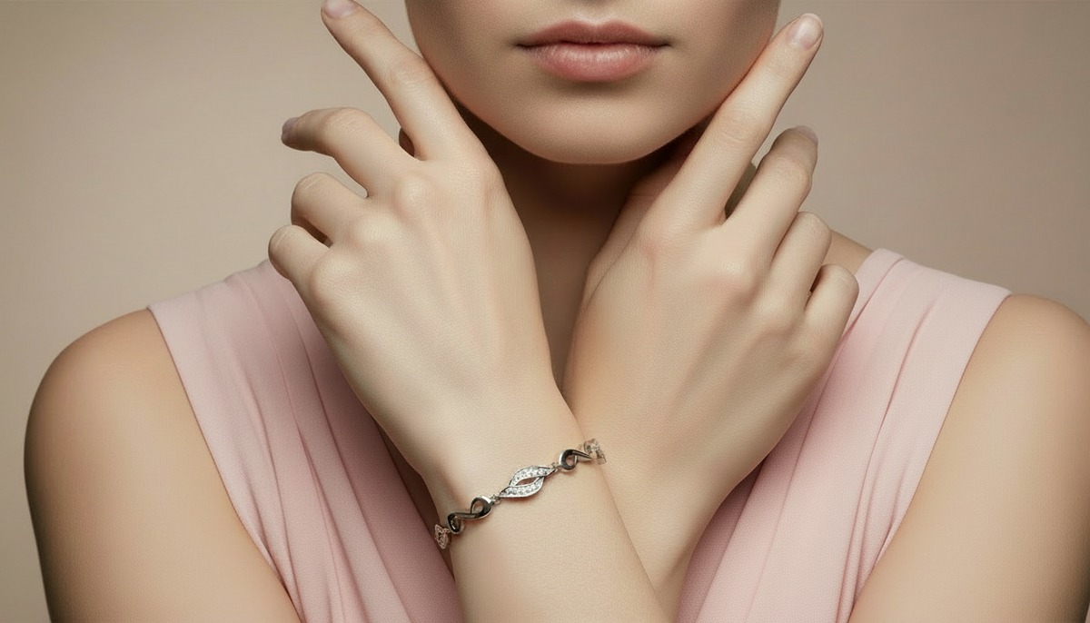 Diamond Infinity Link Chain Bracelet