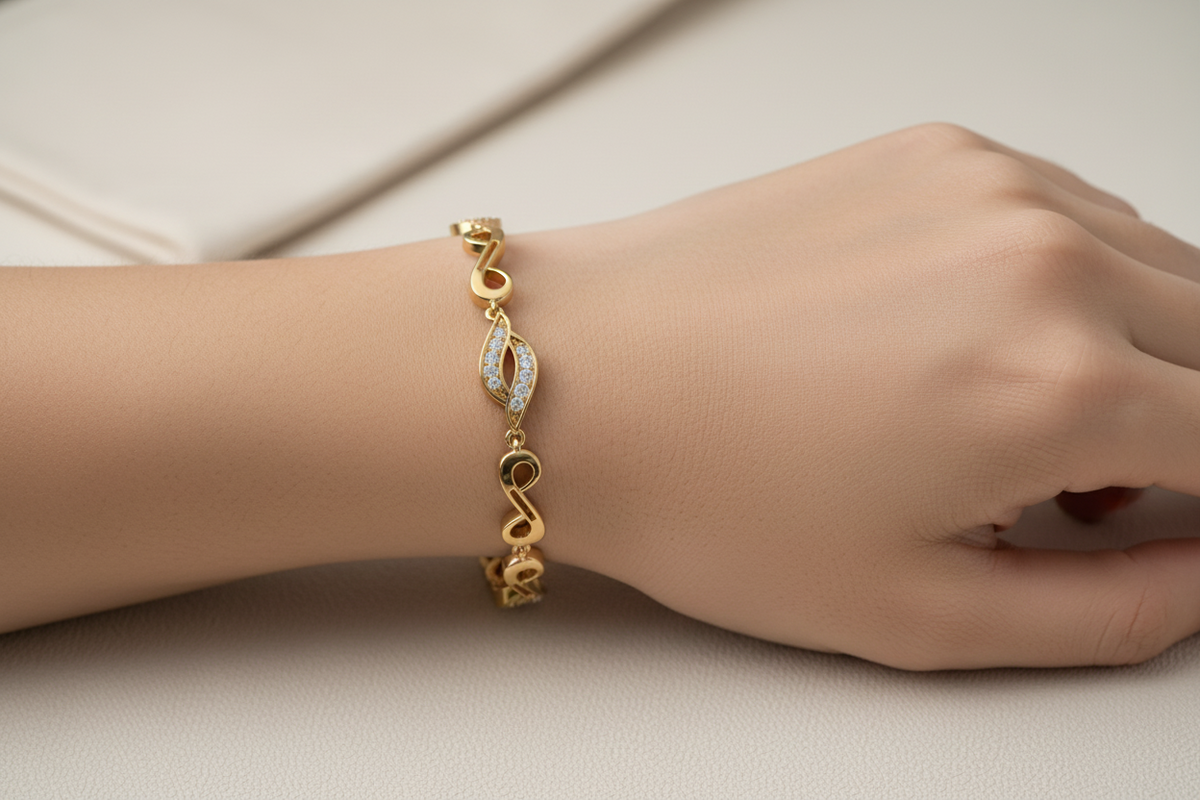Diamond Infinity Link Chain Bracelet