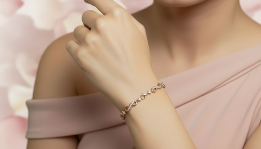 Diamond Infinity Link Bangle