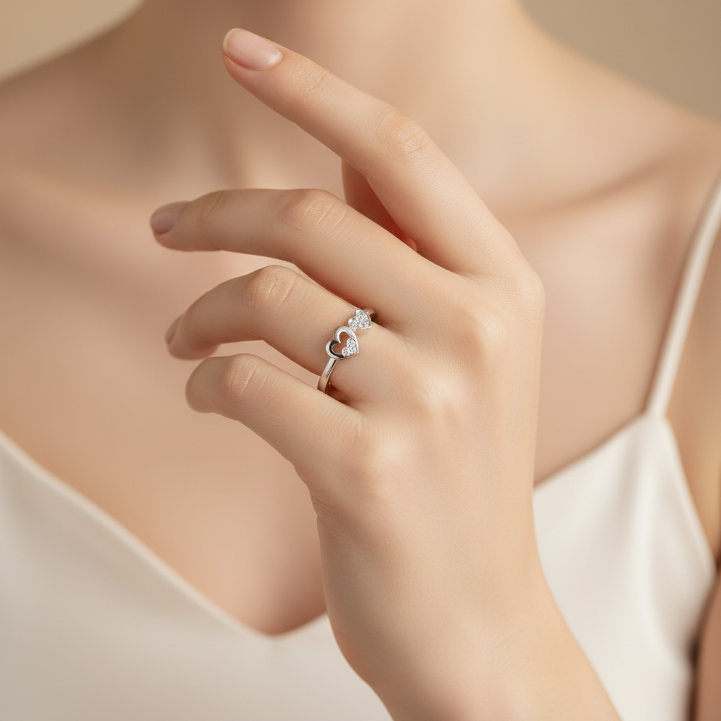 Heartbeat Promise Silver Ring