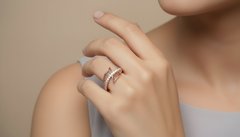 Leaf Wrap Lab Diamond Ring Band