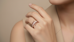 Diamond Leaf Wrap Ring