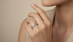 Interlocking Hearts Diamond Ring