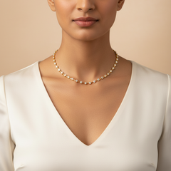 Dainty Gold Bezel Diamond Choker