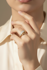 Celestial Weave Lab Diamond Ring