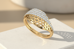 Celestial Weave Lab Diamond Ring