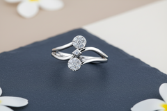 Intertwined Flora Silver Ring