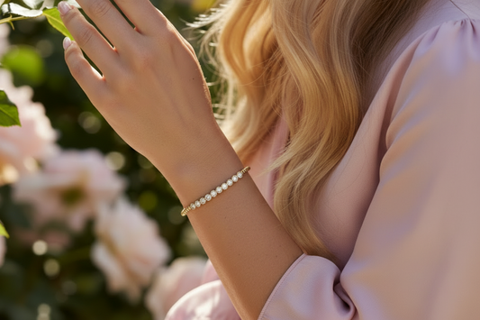 Beads with Bezel set Diamonds