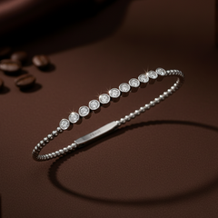 Beads with Bezel set Diamonds