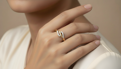 Twisted Bypass Diamond Ring