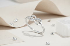 Infinity Love Knot Silver Ring