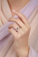 Infinity Love Knot Silver Ring