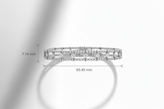 Modern Diamond-Accented Gold Bangle