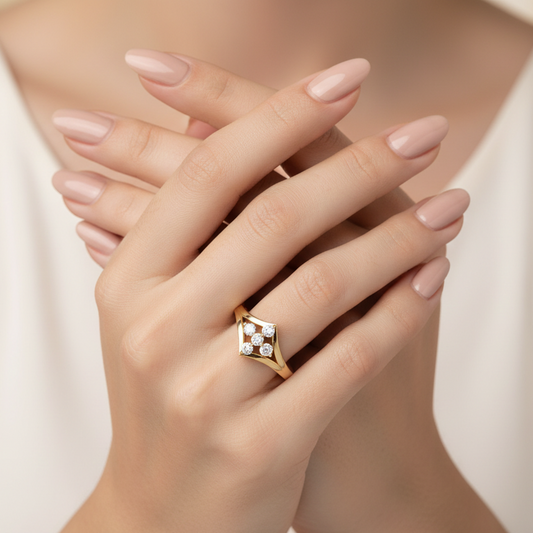 Delicate Star-Set Diamond