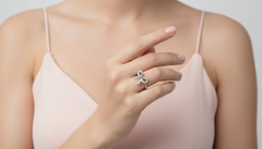 Ribbon Bow Silver Ring