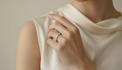 Prong-Set Round Diamond Half Eternity Ring