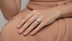 Floral Cluster Ring with Band Ring