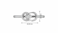 Intertwined Oval Gold & Lab Diamond Ring