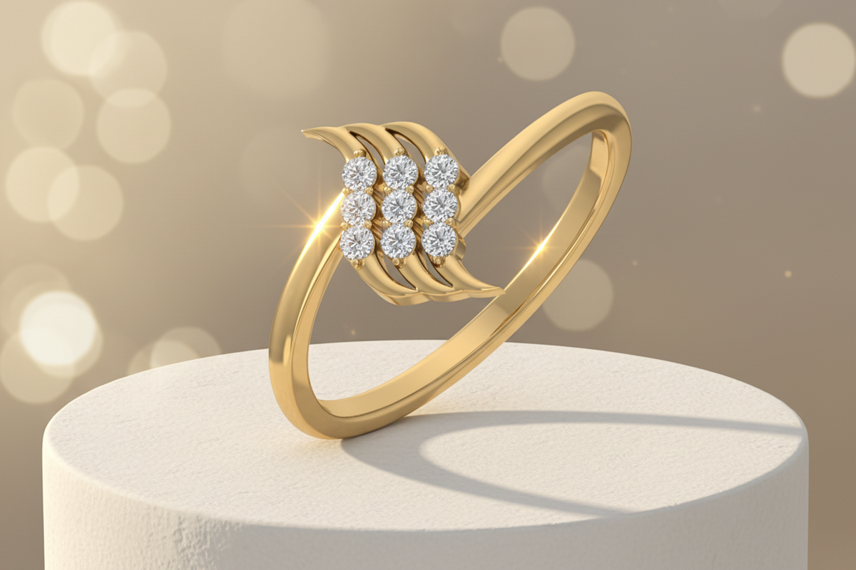 Triple Wave Accent Ring