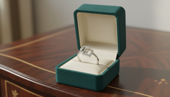 Glossy Interlinked Square Silver Band Ring