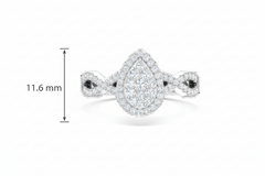 Pear-Shaped Diamond Infinity Ring