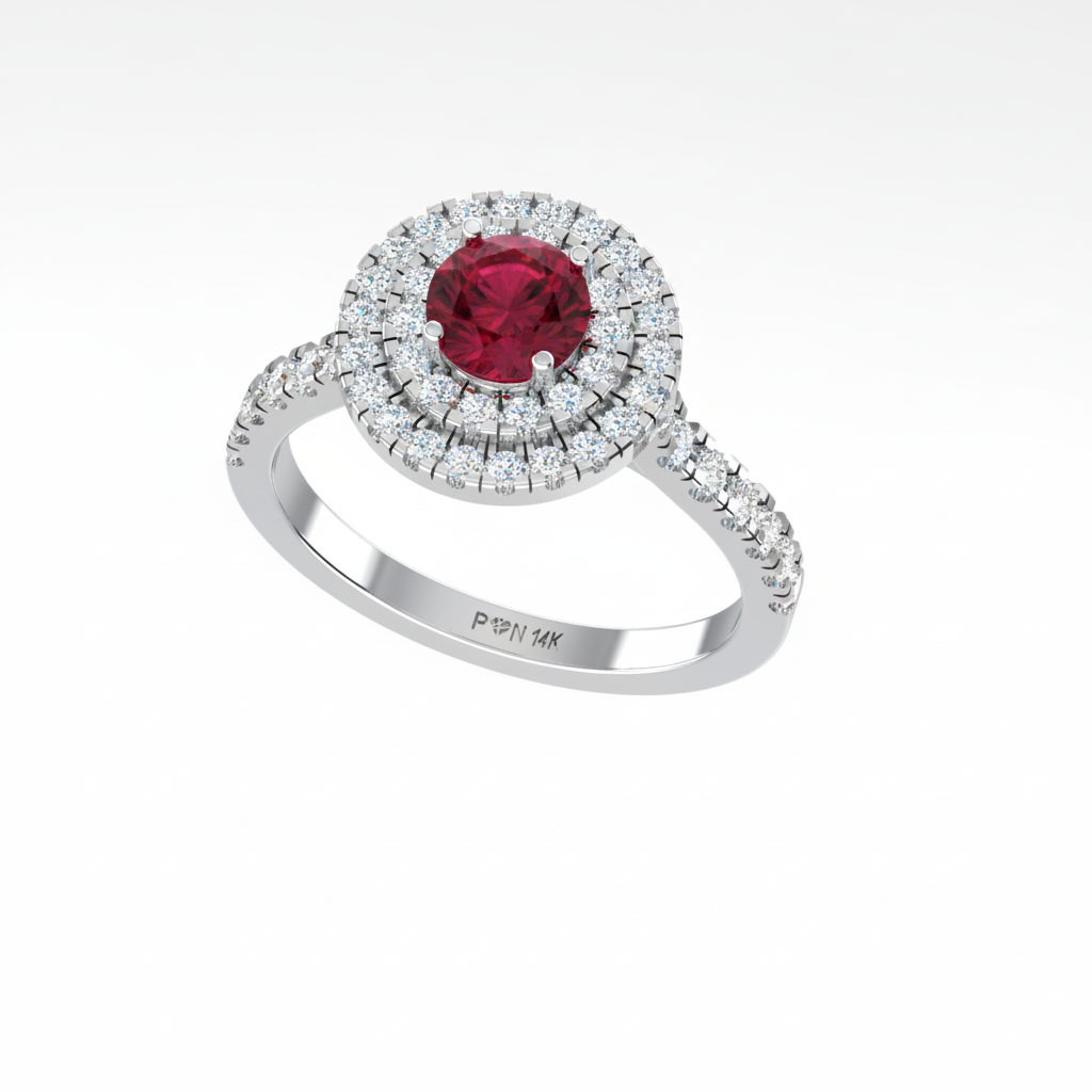 Round Cut Ruby
