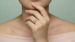 Sweetheart Accent Five-Heart Silver RIng