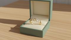 Sweetheart Diamond Accent Five-Heart Gold Band