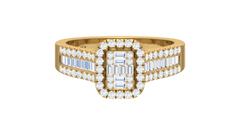 Art Deco Inspired Rectangular Halo