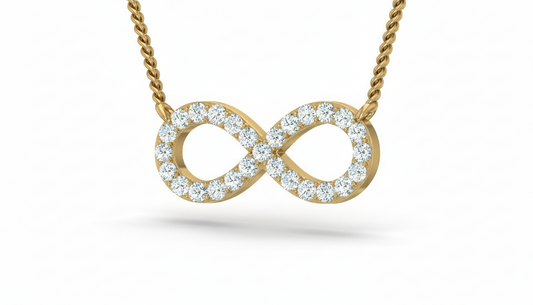 Infinity Diamond Love Necklace With Chain