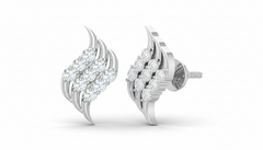 Classic Leaf Motif Diamond Studs Earring
