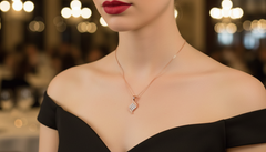 Whimsical Nature-Inspired Diamond Cluster Pendant