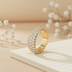 Circle Diamond Band Ring