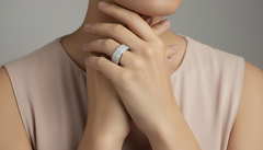 Circle Diamond Band Ring