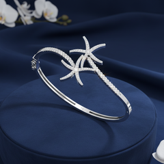 Nautical Starfish Ocean Theme Diamond Bracelet