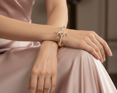Nautical Starfish Ocean Theme Diamond Bracelet