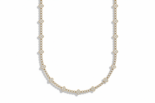 Eternal Luck Diamond Flower Necklace